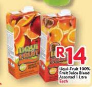 Liqui-Fruit 100% Fruit Juice Blend Assorted-1Ltr Each