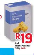 PnP Rusks Assorted-500g Each