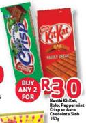 Nestle Kitkat, Rolo, Peppermint Crisp or Aero Chocolate Slab-2 x 150gm