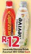 Lucozade Glucose Drink- 380-500ml Each