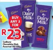 Cadbury Chocolate Slab-3 x 90/100gm
