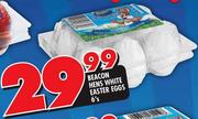 Beacon Hens White Easter Eggs-6's