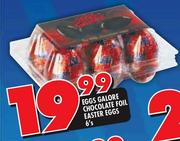 Eggs Galore Chocolate Foil Easter Eggs-6's