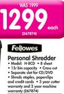 Fellowes Personal Shredder H-8CD