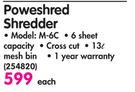 Fellowes Powershred Shredder M-6C