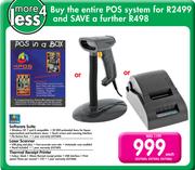 POS Software Suit + Laser Scanner + Thermal Receipt Printer