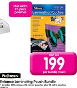 Fellowes Enhance Laminating Pouch Bundle
