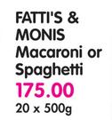 Fatti's & Monis macroni Or Spaghetti-20x500g