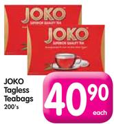 Joko Tagless Teabags-200's Pack Each