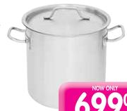 Aro 12Ltr Stainless Steel Professional Stockpot