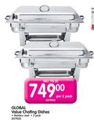 Global Value Chafing Dishes-2's Pack
