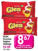 Glen Puches Tagless Teabags-12 x 26's