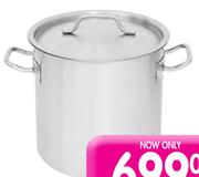 Aro Stainless Steel Professional Stockpot-8Ltr
