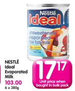 Nestle Ideal Evaporated Milk-6 x 380g