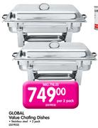 Global Value Chafing Dishes Per 2 Pack