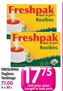 Freshpak Tagless Teabags-4 x 80's