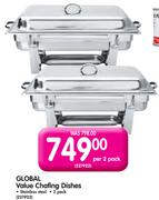Global Value Chafing Dishes-2 Pack