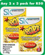 Ster Kinekor Microwave Popcorn(All Flavours)-3 x 85gm-2's