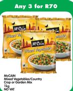 McCain Mixed Vegetables/Country Crop or Garden Mix-3 x 1kg