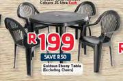 Goldsun Ebony Table(Excluding Chairs)