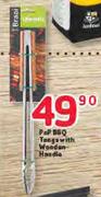 Pnp BBQ Tongs With Wooden Handle