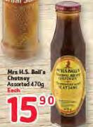 Mrs.H.S,Ball's Chutney Assorted-470g Each
