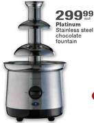 Platinum Stainless steel chocolate fountain-Each