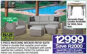 5 Piece Mustang Wicker Patio Suite