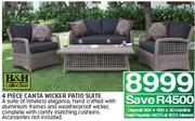 4-Piece Canta Wicker Patio Suite