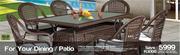 7 Piece Tabago Wicker Dining Suite