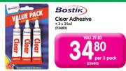 Bostik Clear Adhesive Per 3 Pack