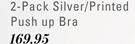 Shelley Lingerie 2 Pack Silver/Printed Push Up Bra