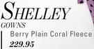 Shelley Gowns Berry Plain Coral Fleece
