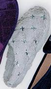 Grey Sequined Slippers