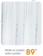 White Or Cream Voile Curtain