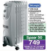 Delonghi 9 Vin Olie Verwarmer