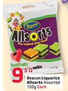 Beacon Liquorice Allsorts Assorted-150g Each