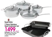 Russell Hobbs 7 Piece Stainless Steel Cookware Set-Per Set