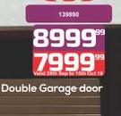 Double Garage Door Steel Horizontal Brown