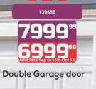 Double Garage Door Steel White
