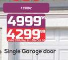 Single Garage Door Steel White