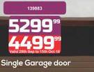 Single Garage Door Steel Horizontal Brown