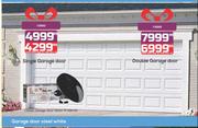 Double Garage Door Steel White