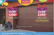 Garage Door Roll Up Brown Wood Grain(Taxi Or Caravan)-2.5(w) x 2.1(h)