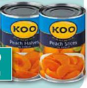 Koo Peach Slices/Halves In Syrup-410g