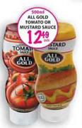All Gold Tomato Or Mustard Sauce-500ml Each