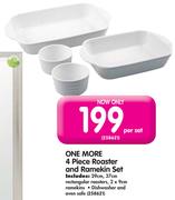 One More 4 Piece Roaster And Ramekin Set-Per Set