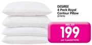 Desiree 4 Pack Royal Contour Pillow-Per 4 Pack