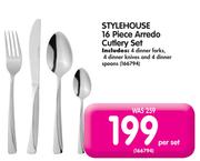 Stylehouse 16 Piece Arredo Cutlery Set-Per Set
