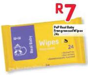 Pnp Real Baby Frangranced Wipes-24's
